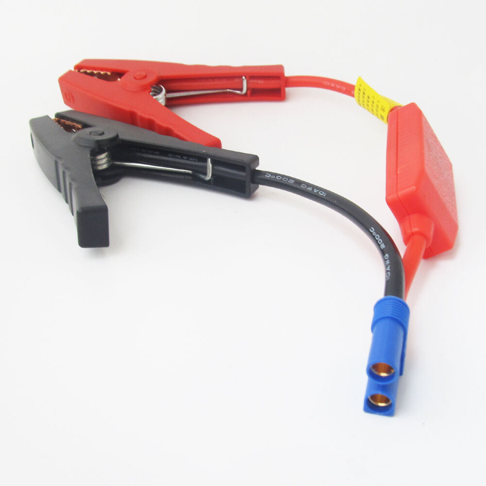 1x Emergency Car Battery Clip 200A 10AWG cables EC5 Plug 4IC Power Battery Clips