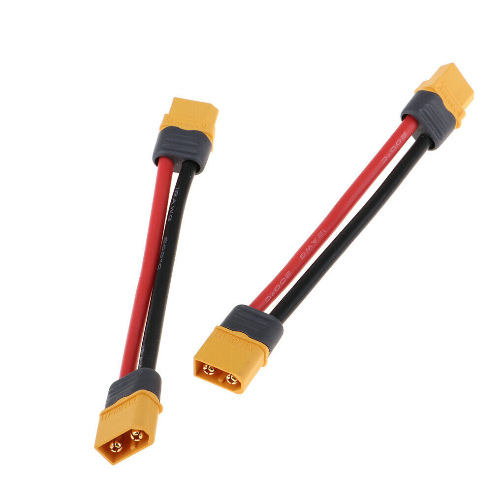 2x 40cm xt60 Connectors Extension Cables Convert Lines for RC Car Boats Lipo