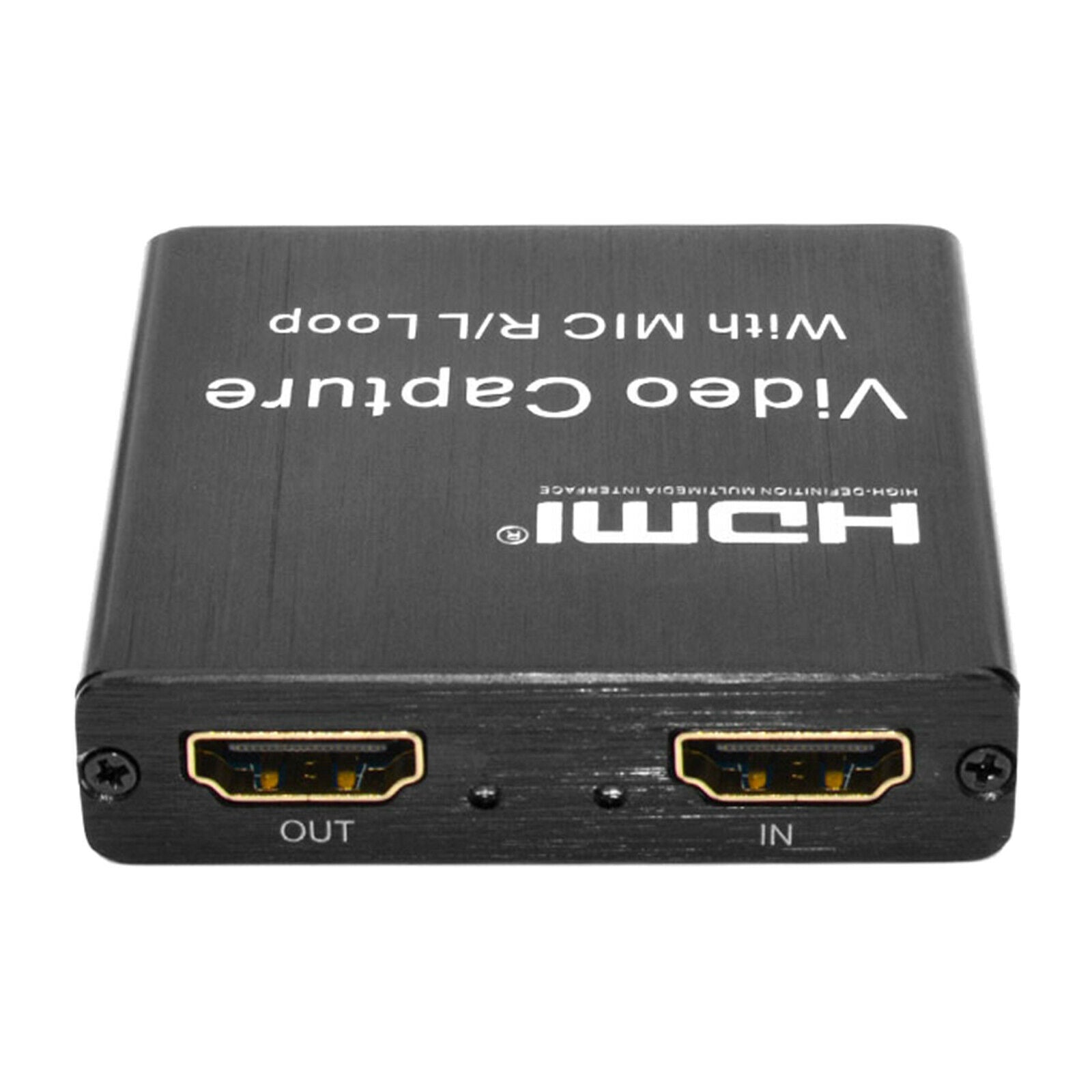 Video Recording Adapter 1080P with Mic R/L Loop USB Game Grabber Recorder