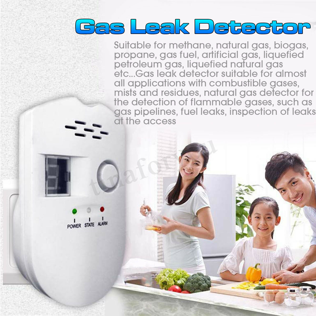 Digital Gas Leak Detector Propane Butane Methane Natural Sensitive Alarm Sensor