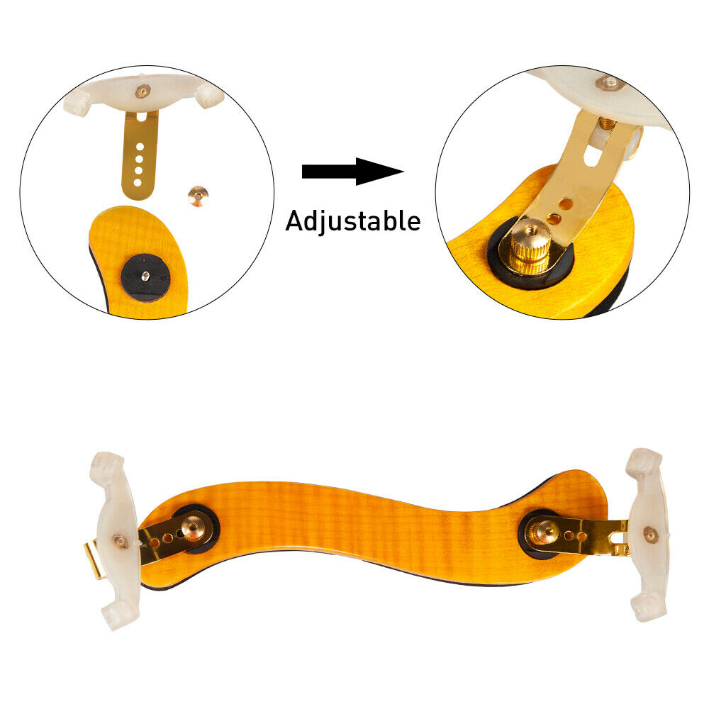 4/4 & 3/4 Violin Maple Wood Adjustable Shoulder Pad Instrumental Accessories
