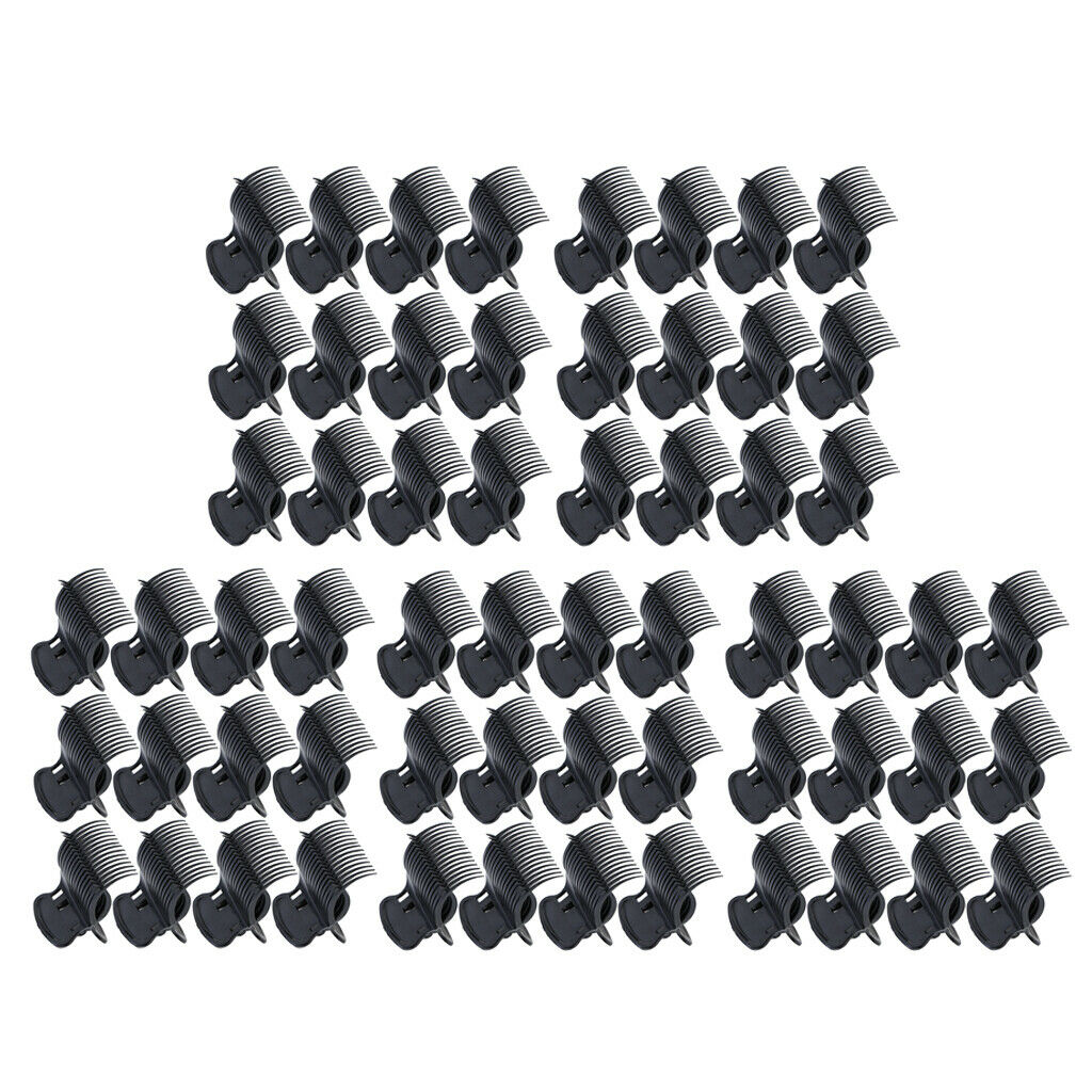 60Pieces Plastic Barber Hot Roller Clip Styling Dye Curler Clips Clamps