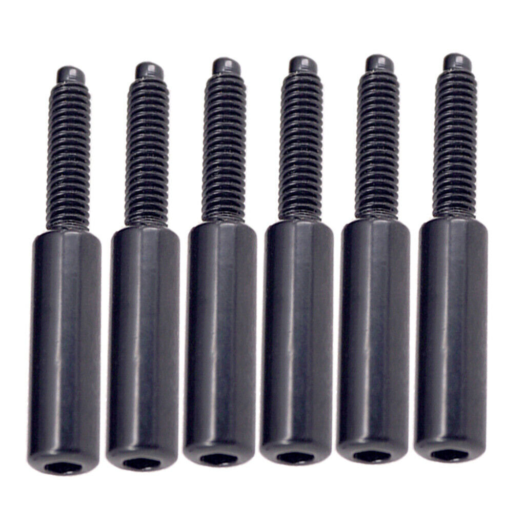 Set/6pcs Black Electric Guitar Parts Locked String Saddle Hexagon Screws DIY