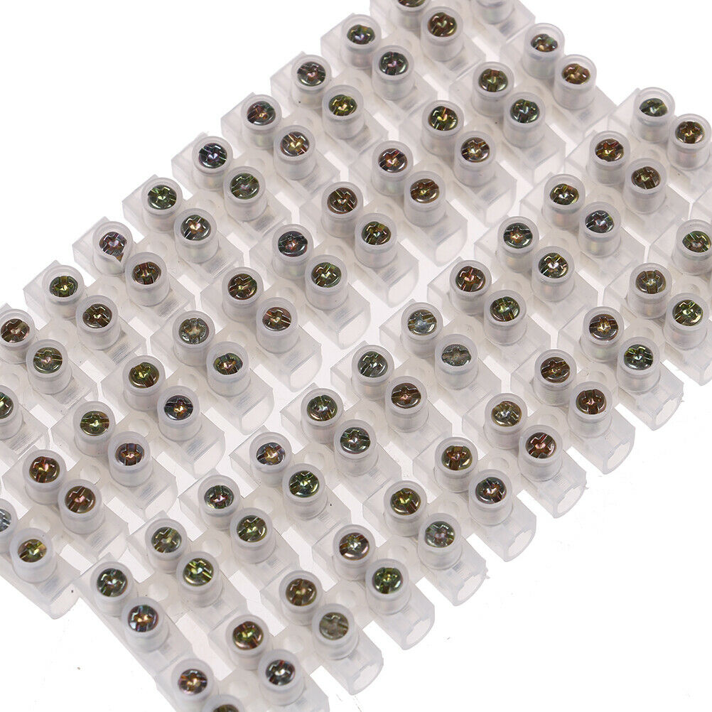 10Pcs Barrier Screw Terminal Wire Connector 3A 12-Position Block TerminalJ*DD
