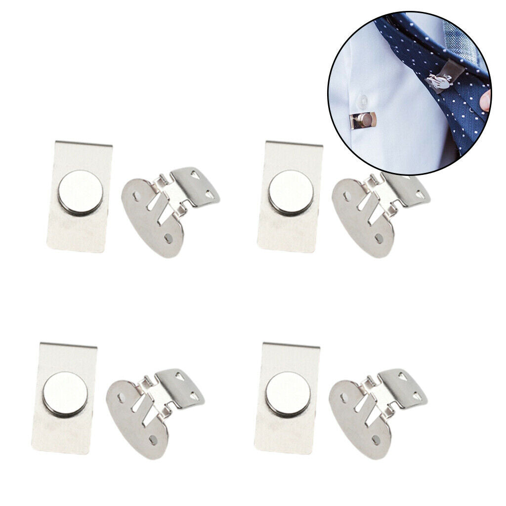 Magnetic Tie Clips Arrow type Stainless Steel Anti-floating Tie Holder Clips