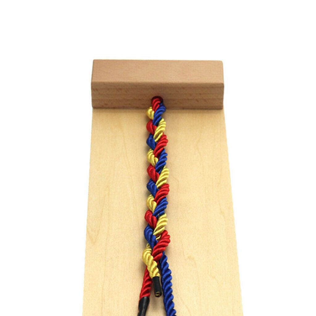 Wood 3-Color String Weaving Board Practical Skill Hand-eye Coordination