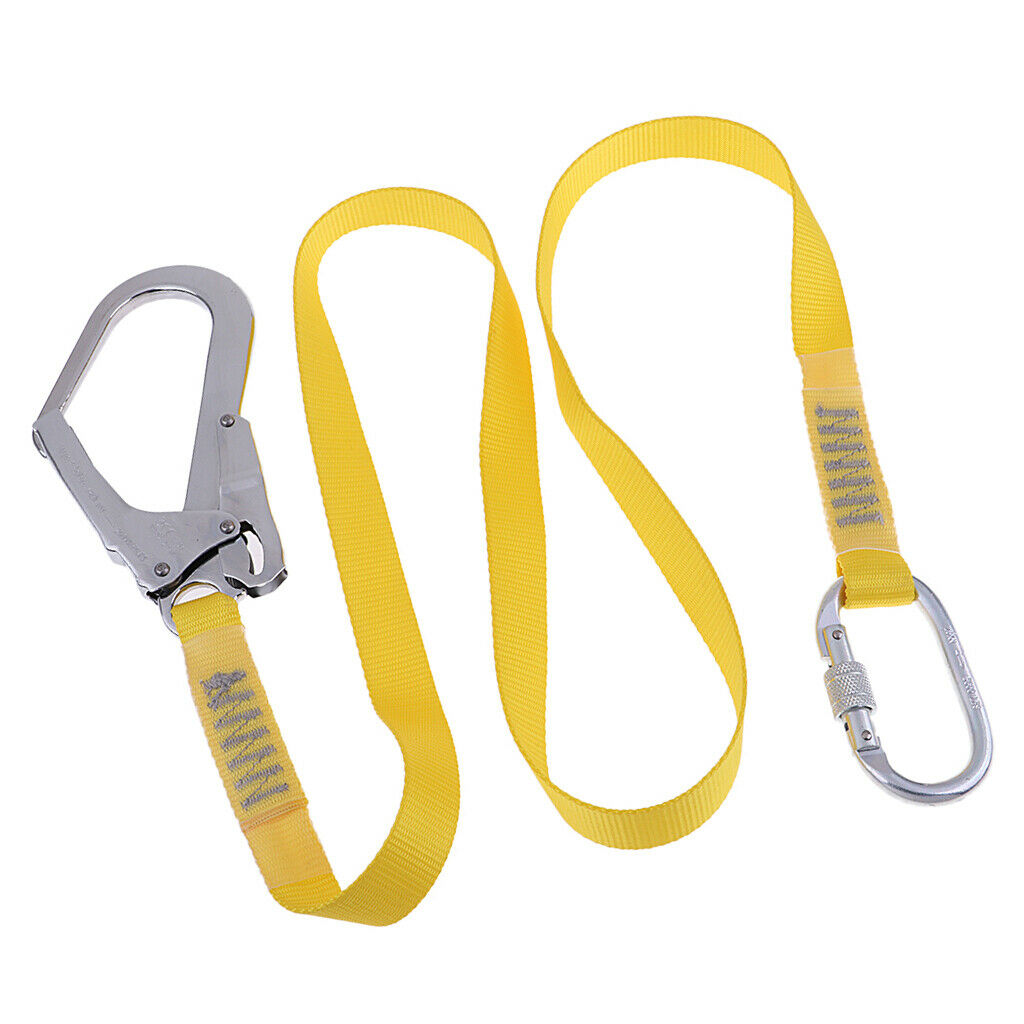 Outdoor Rock Climbing Lanyard Hardness Fall Protection Rope with Snap Hooks