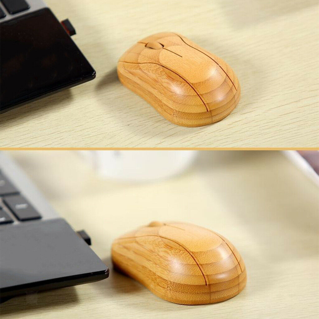 Natural Bamboo Wireless Optical Mouse