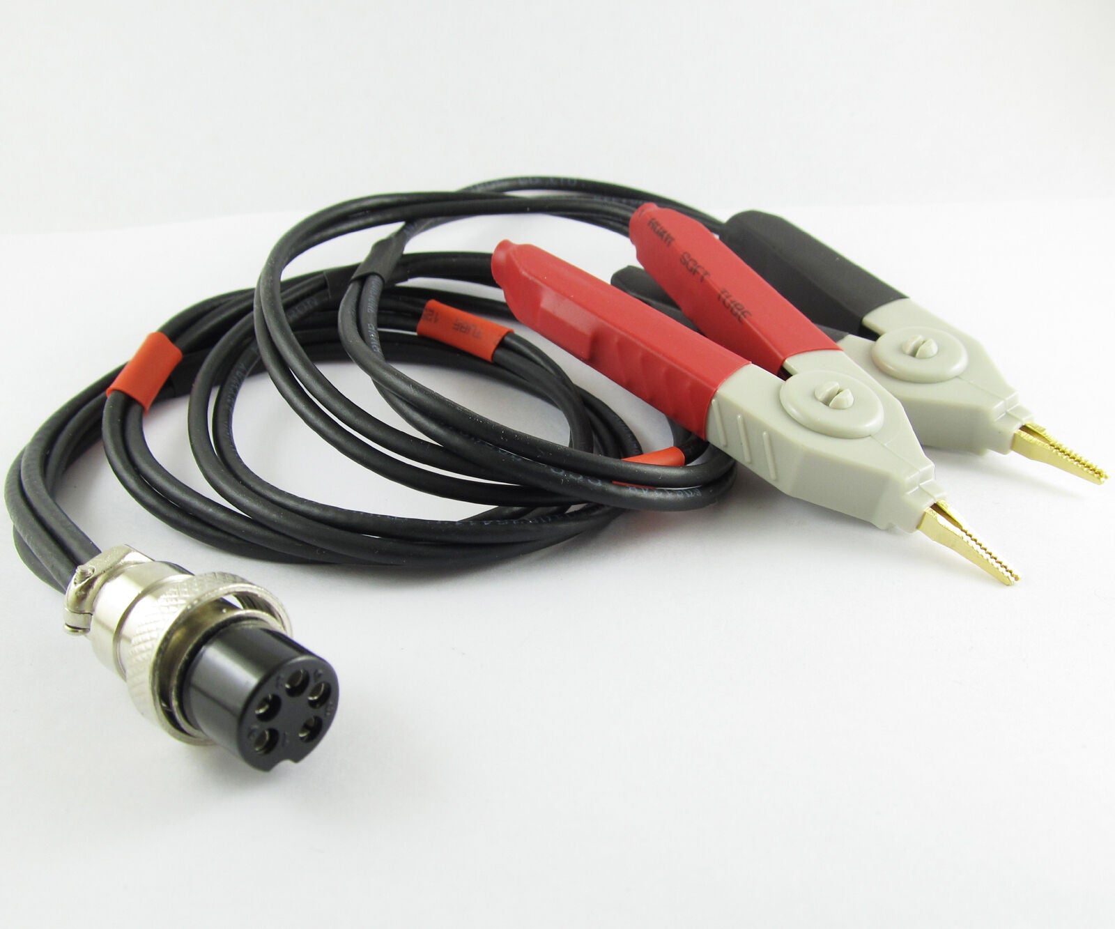 1set 16mm 5pin XLR DIN Jack Female Socket to Kelvin Clip 4 Wires LCR Teset Cable