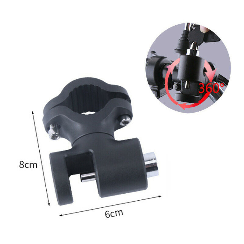 1PC Motorcycle Bikes Scooter Handlebar Helmet Lock Anti-theft Security Hook 360Â°