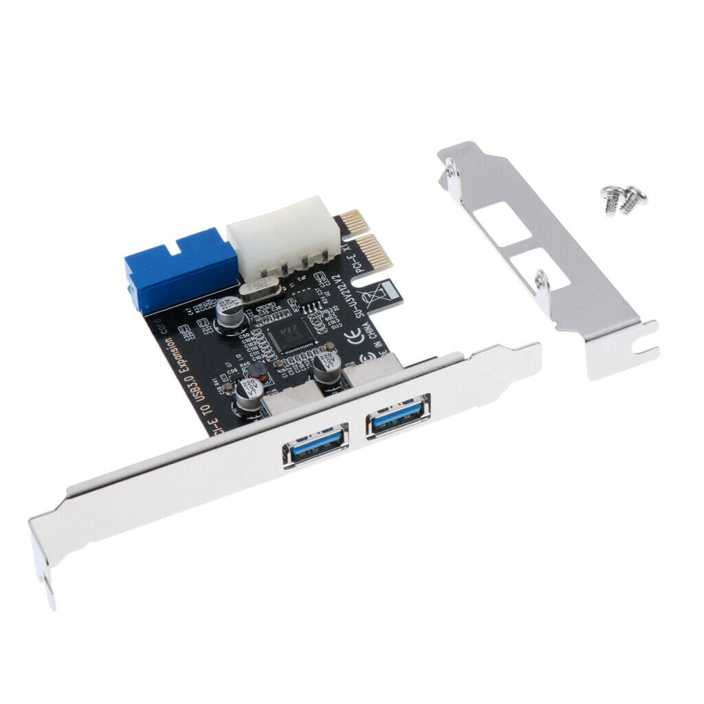 PCI-E to 2 Ports Dual USB 3.0   Expansion Card Converter 5Gbps 19 Pin