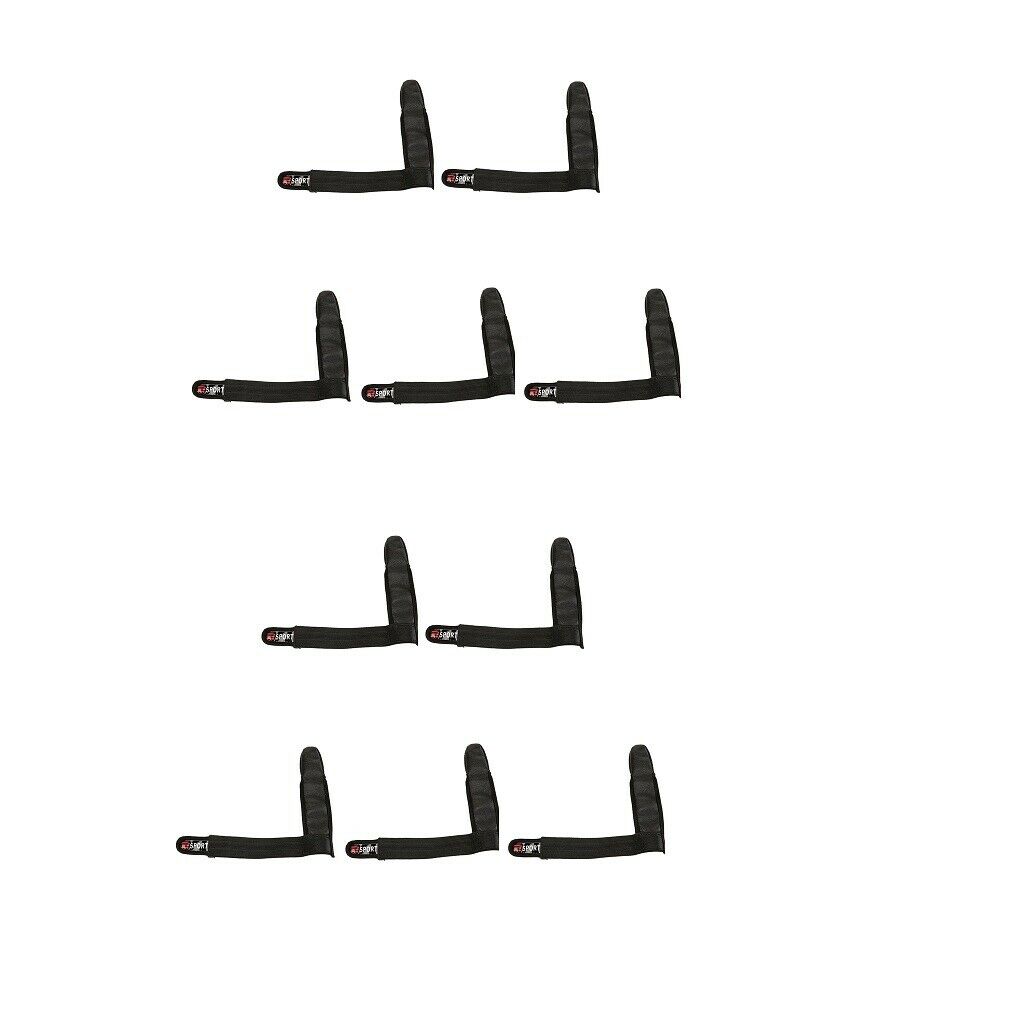 10 Pieces Casting Fishing Glove Shield PU Leather for Surf Fishing Black