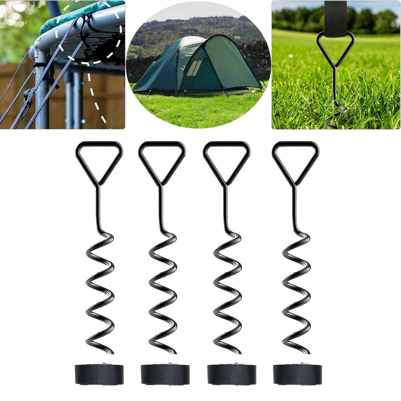 Outdoor Camping Heavy Duty Tents Trampoline Wind Stakes Anchor Kit Swings