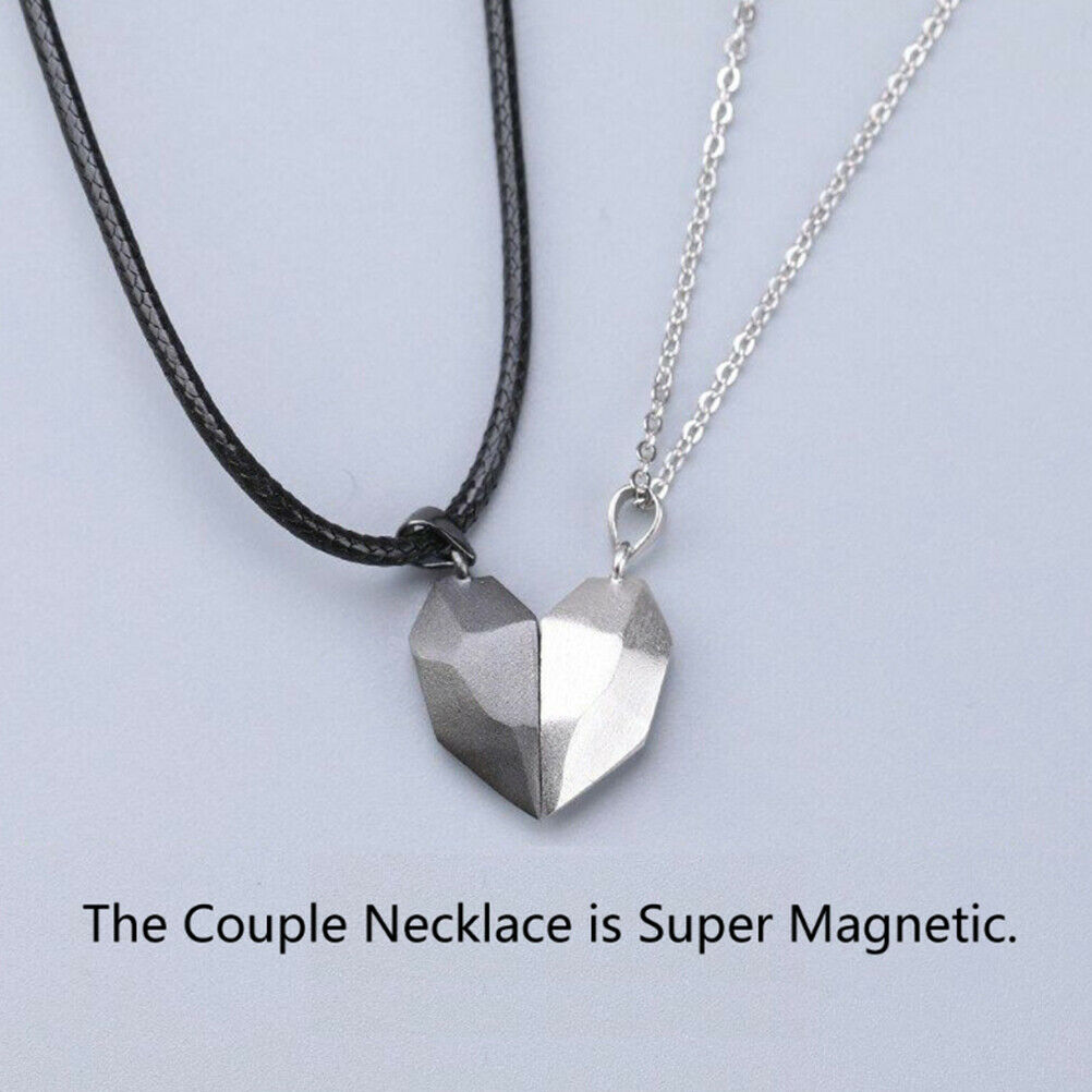Wishing Stone Magnetic Necklace Couple Necklace Adjustable Heart shape