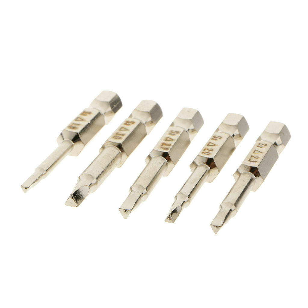 Set of 5 Pieces 1/4'' Hex Shank 50mm Magnetic Triangle Head Screwdriver Bits S2