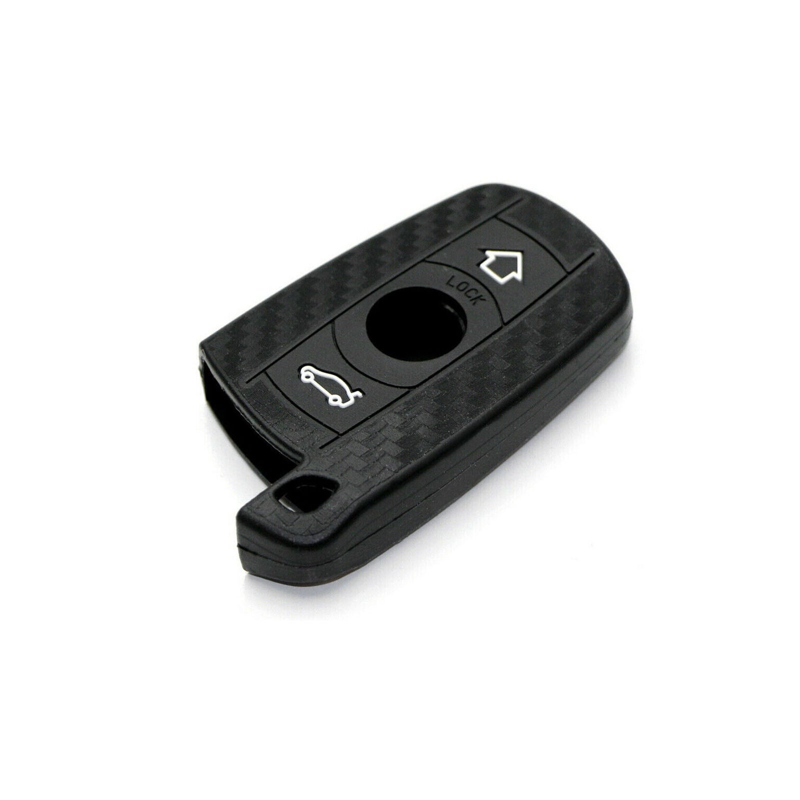 Carbon Fiber Pattern Soft Silicone Key Fob Cover For BMW First Gen Keyless Fob