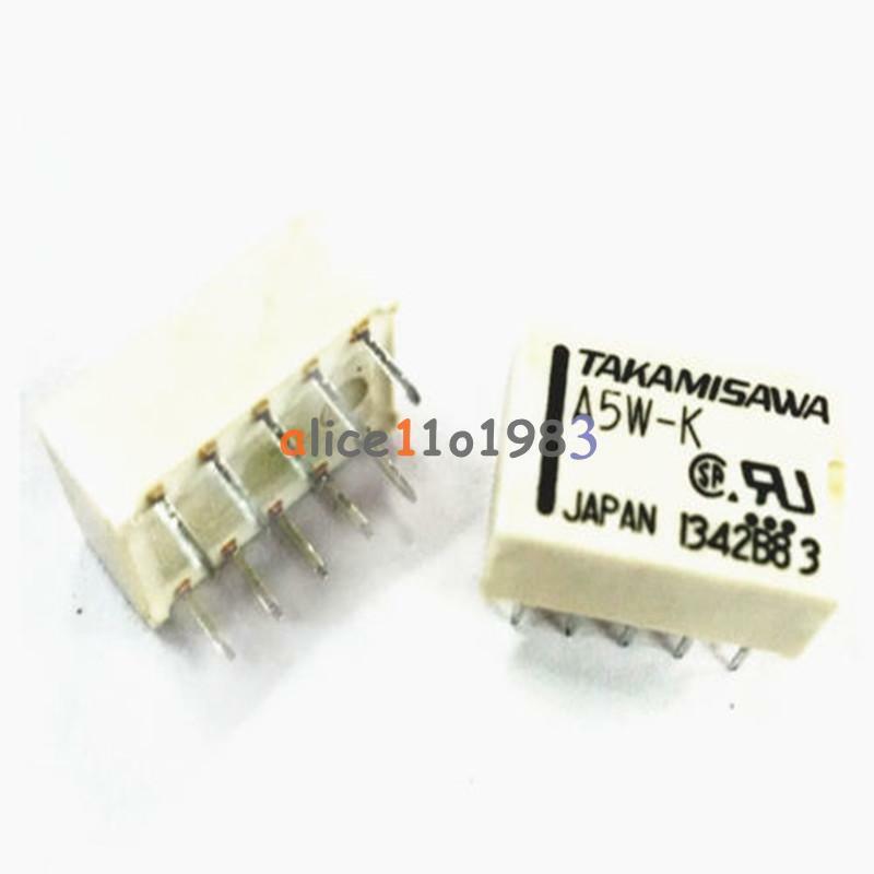 10PCS A5W A5W-K Relais Takamisawa  DIP-10 Relay 2x UM 5V Audio Signal