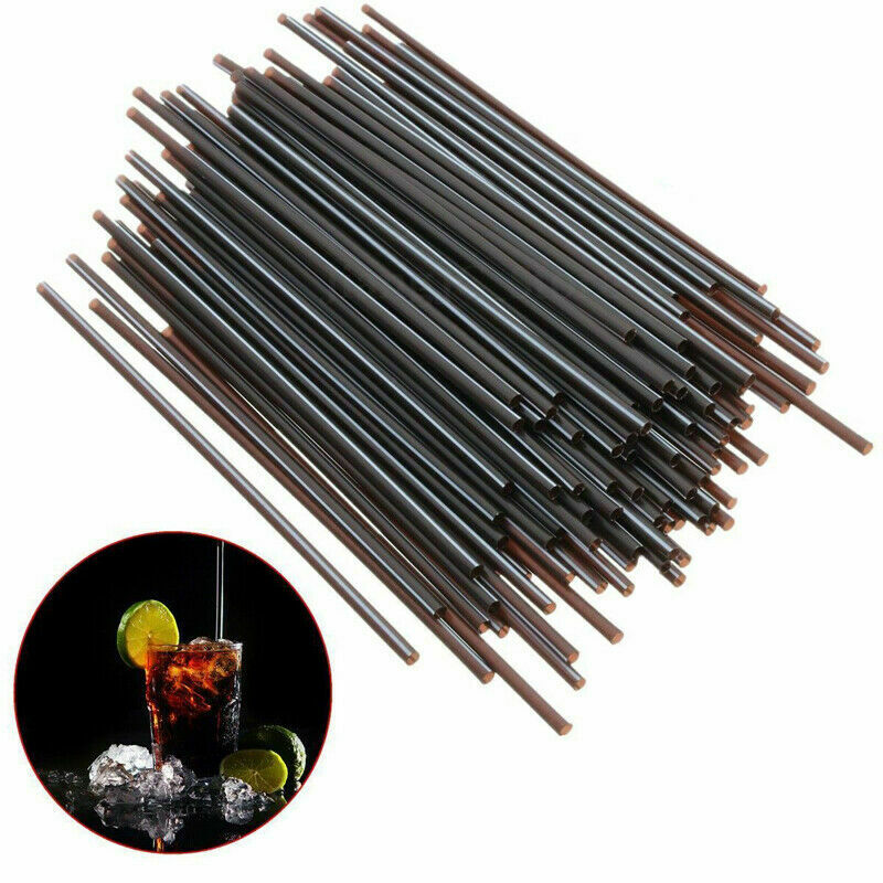 100Pcs Black Plastic Mini Cocktail Straws For Celebration Drink Party Supplies