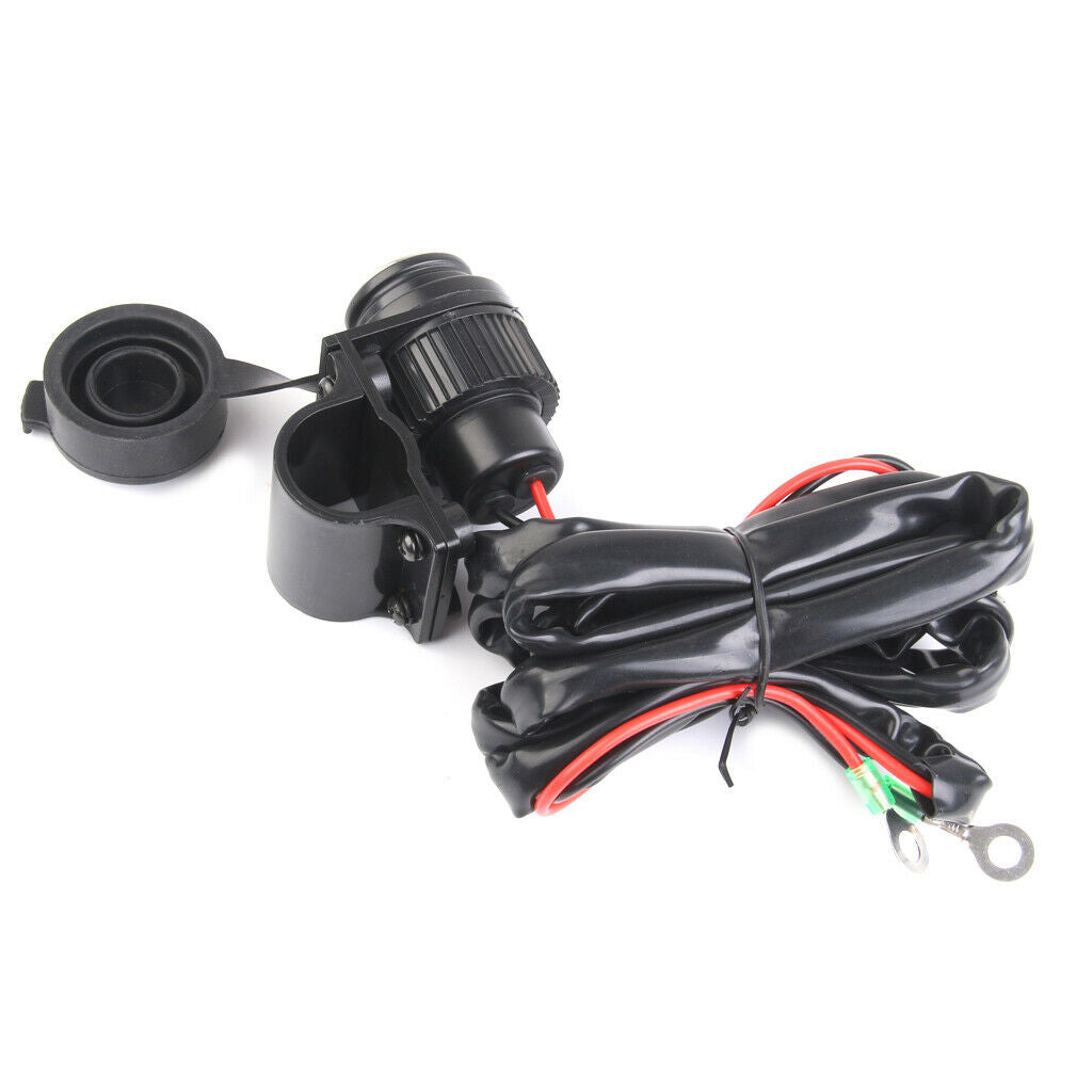 12V Car Autobike Cigarette Lighter Power Socket Plug Outlet with Bracket