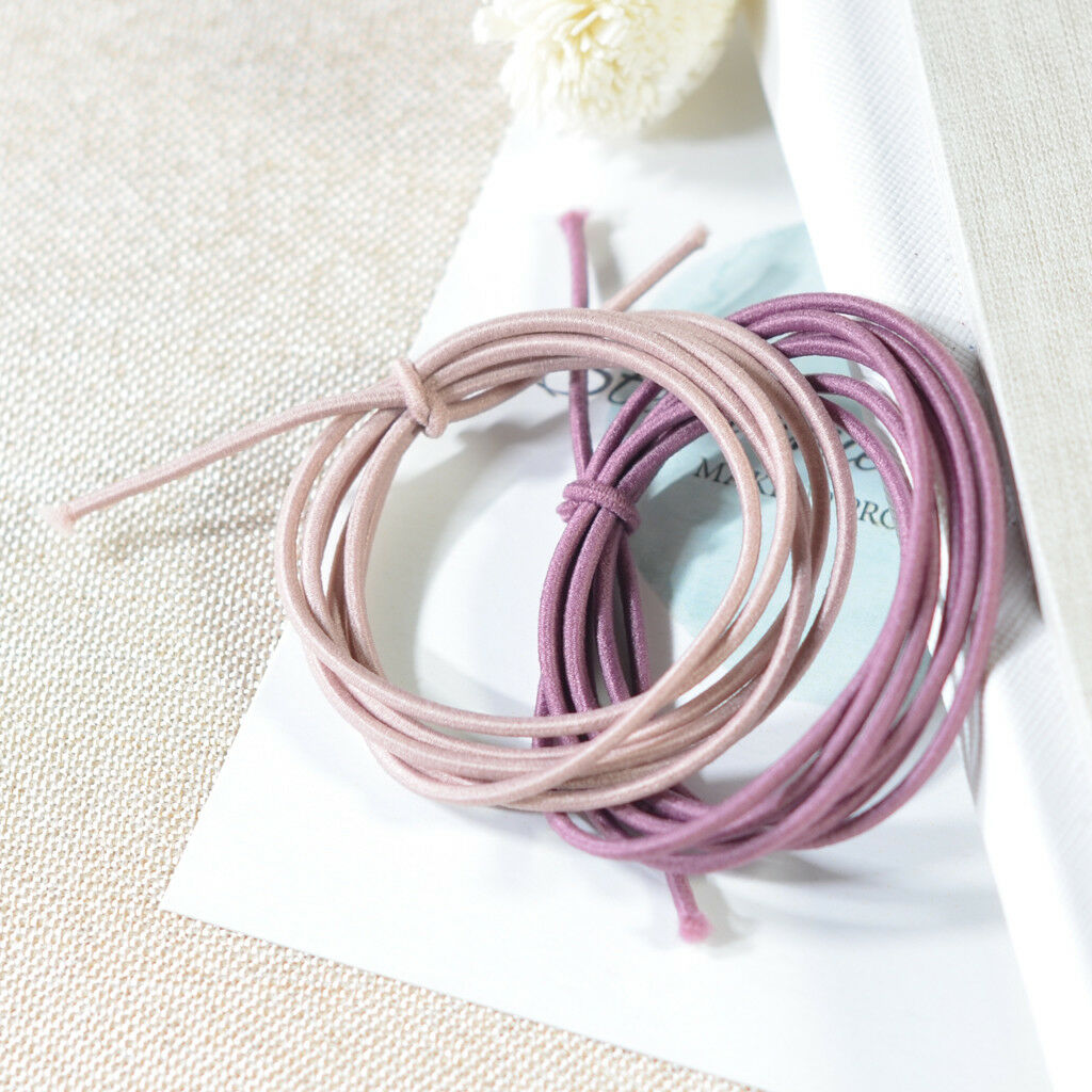 6x 1m Rubber Band String for DIY Girls Elastic Hair Band Ponytail Tie Holder