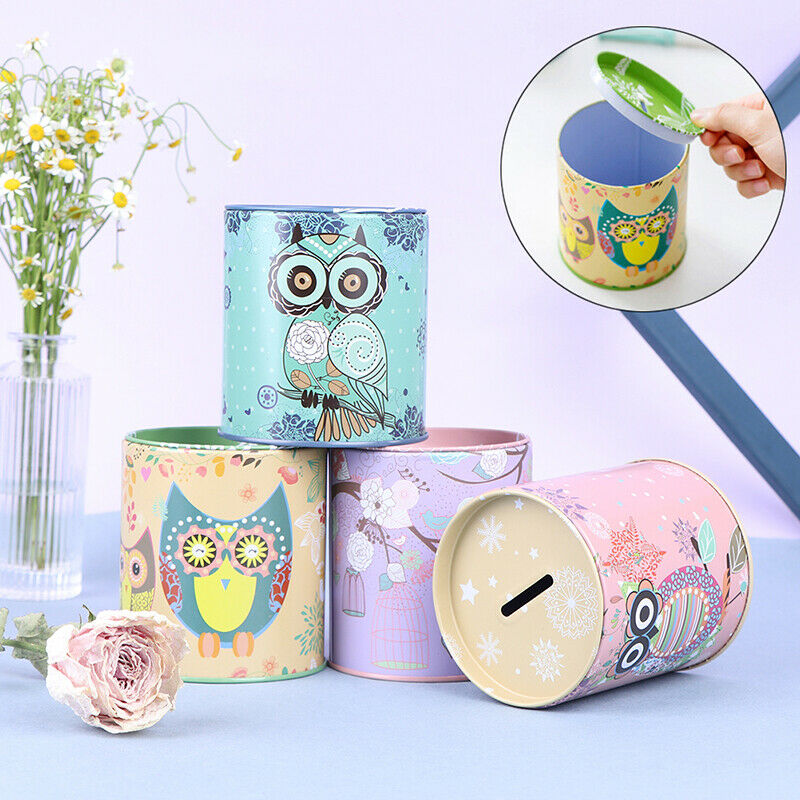 1pc Personalise Piggy Bank Series Tin Plate Money Saving Coin Jewelry Sto.l8