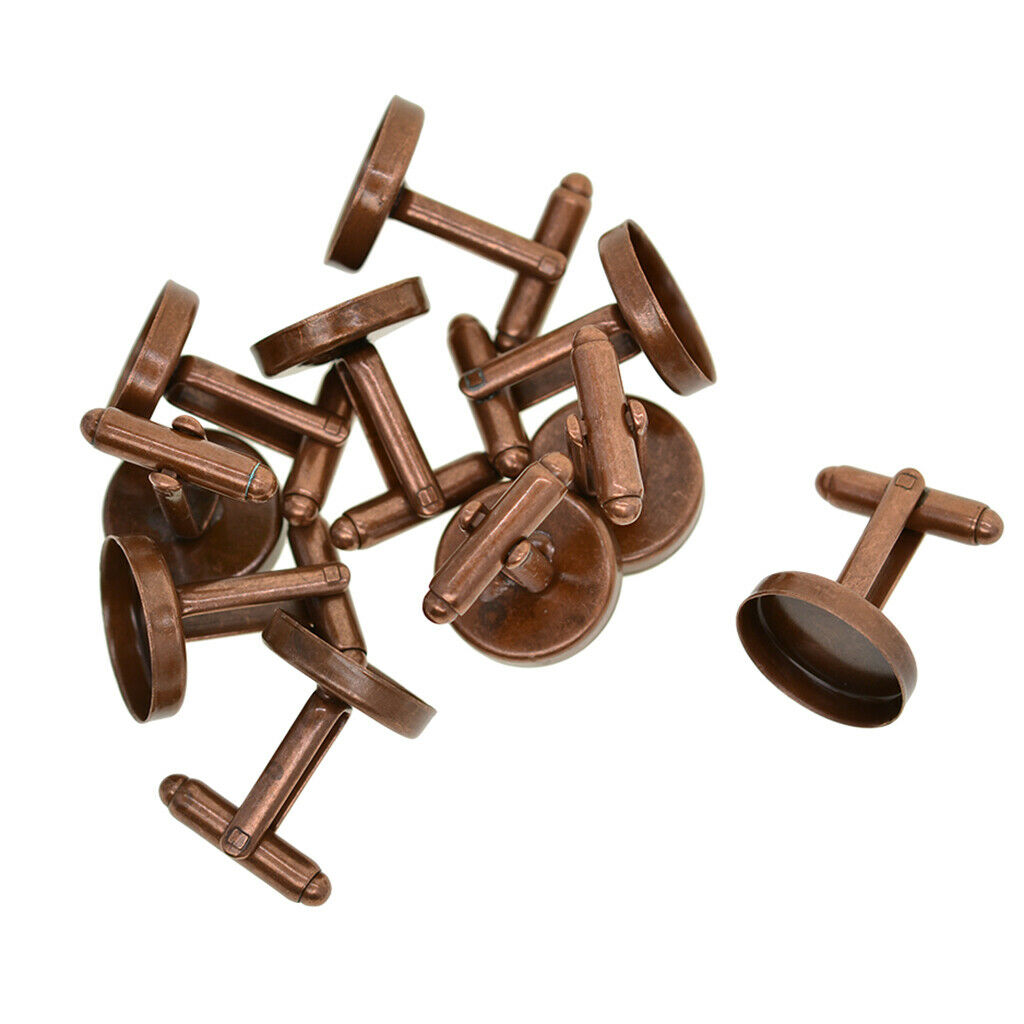 10 sets of cufflinks blanks trays settings Fits 16mm