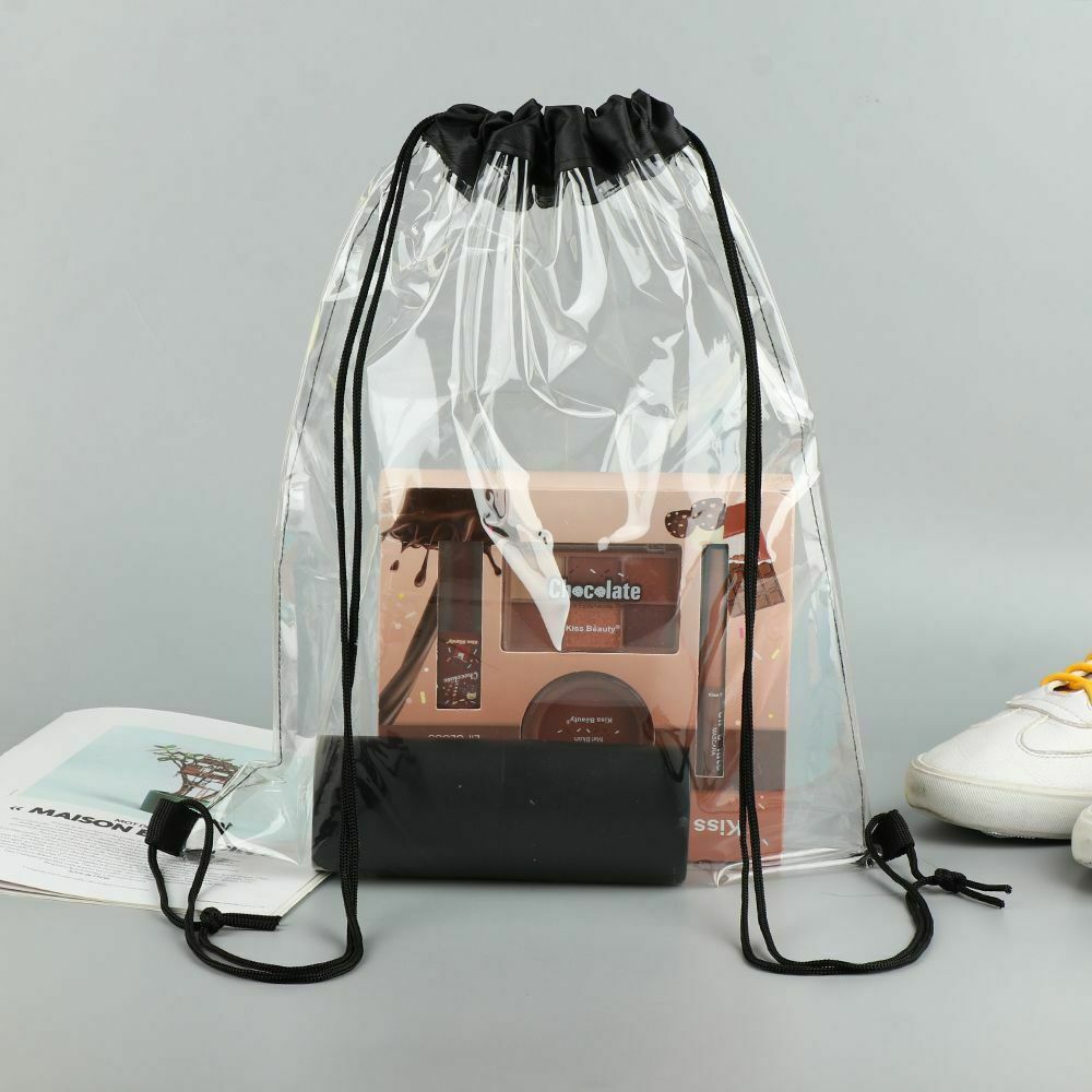 Transparent Backpack Waterproof Bag Shopping Backpacks Drawstring Pouch Bags