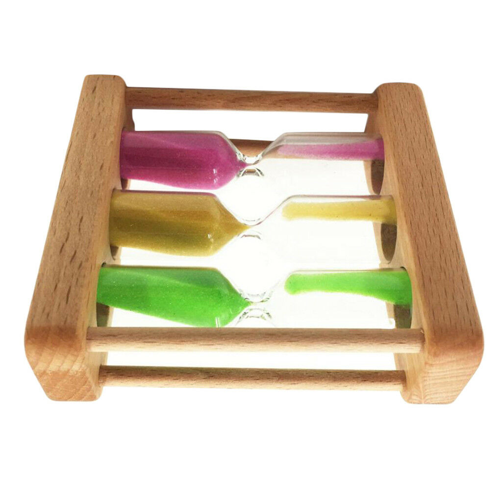 1+3+5 Minutes Wooden Sand Sandglass Hourglass Timer Clock Home Decor Gift