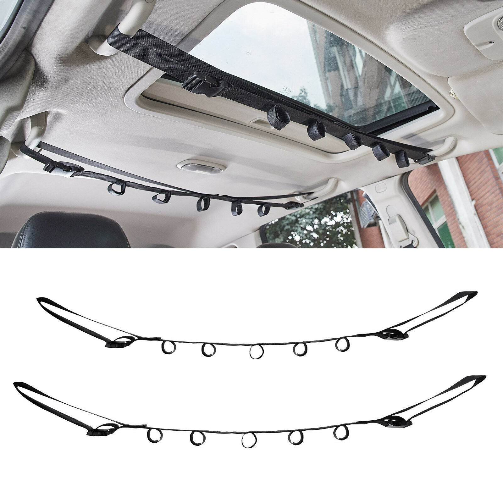 1Pair Fishing Rod Holder for Car SUV Fishing Pole Carrier Car Organizer