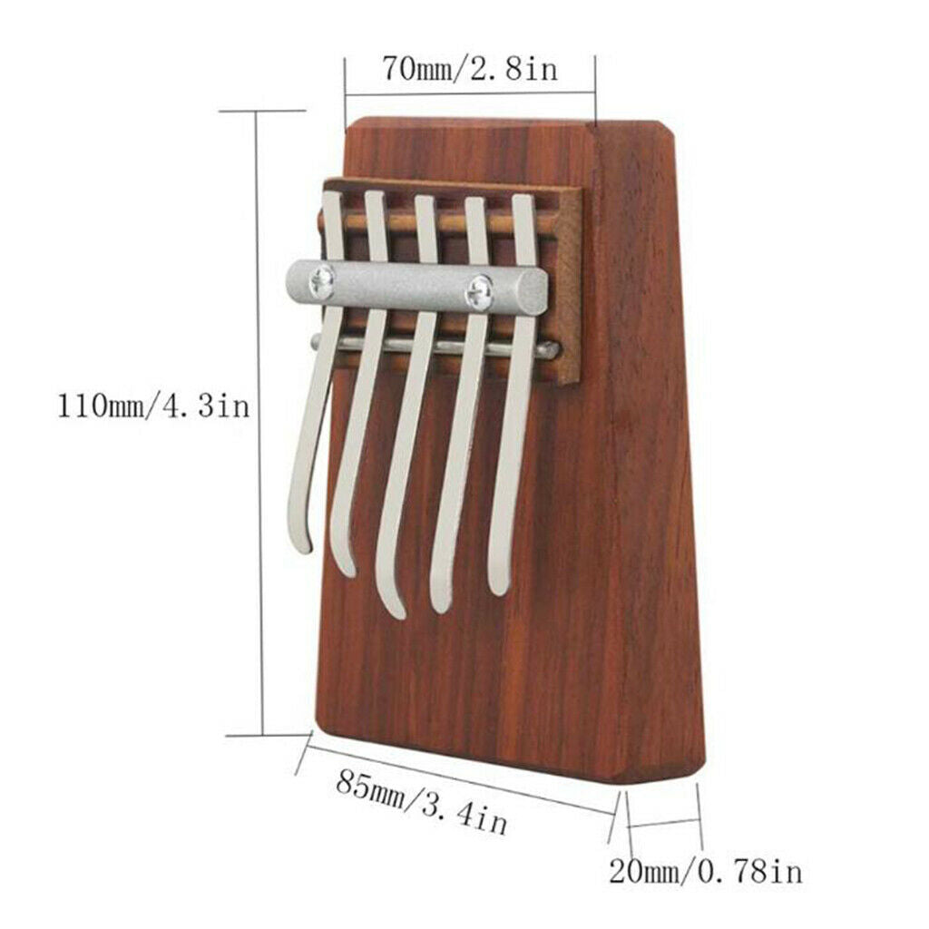 Mini Kalimba Thumb Piano Mbira Rosewood Kids Children Music Instrument Wood