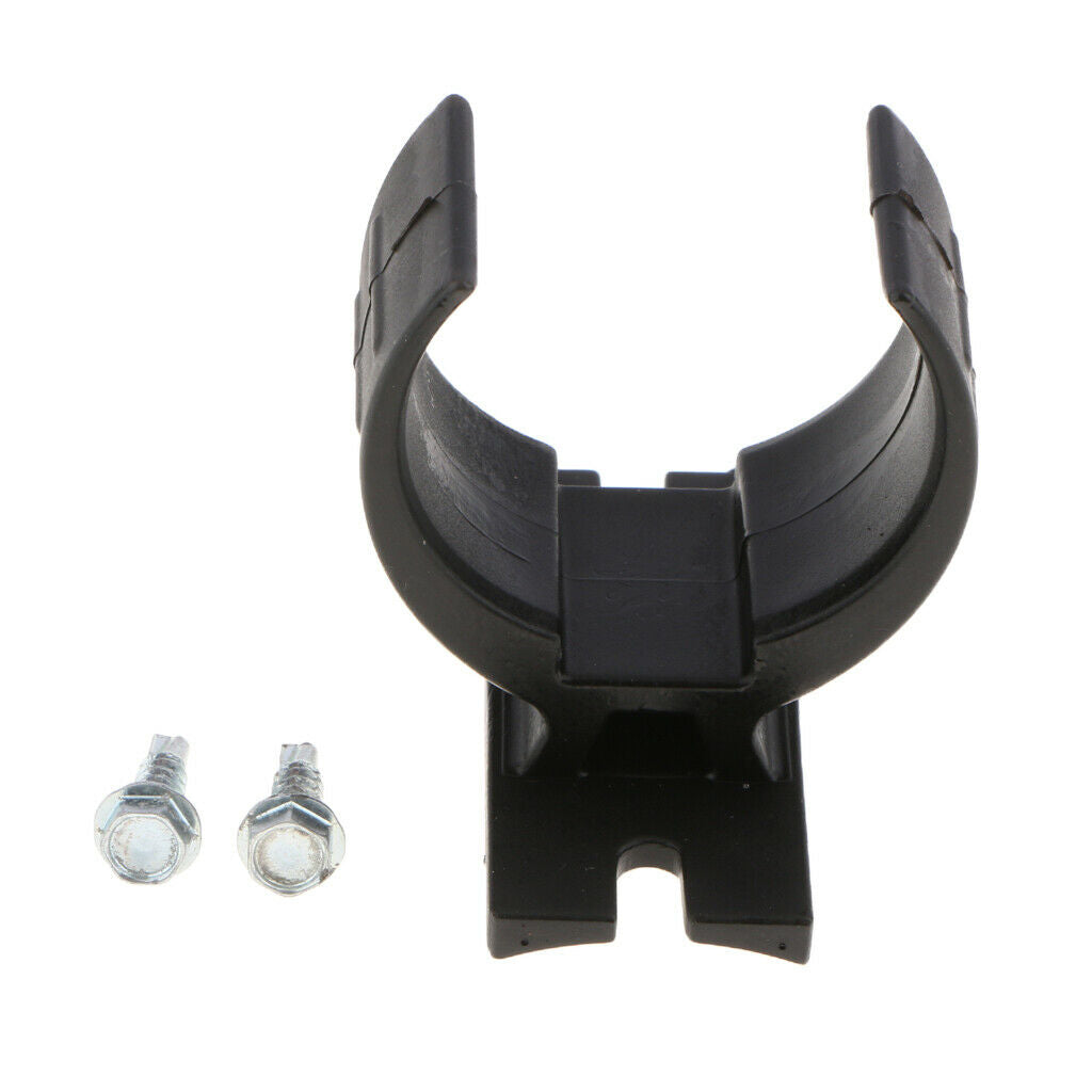 Camper Trailer 7-Flat Round Plug Holder Plastic Trailer End 50x45mm BLACK
