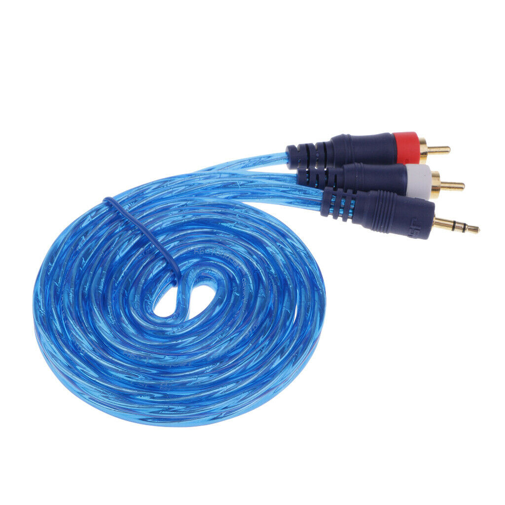 3.5mm Male to 2 RCA Male AUX Audio Cable for TV MP3 IPOD Audio Player 1.5m