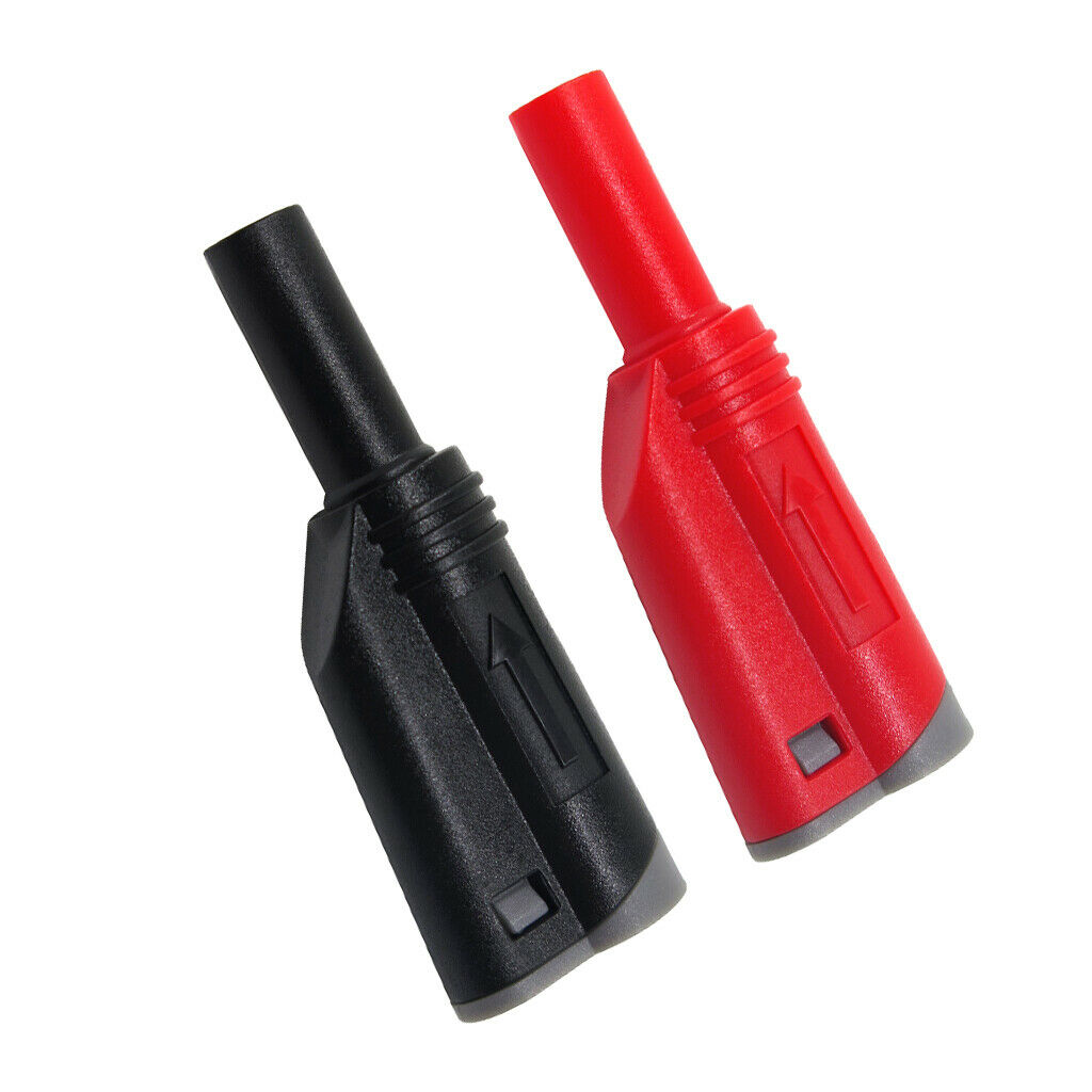 2Pcs Welding-free Stackable 4mm Safety Multimeter Connector Banana Plug NEW
