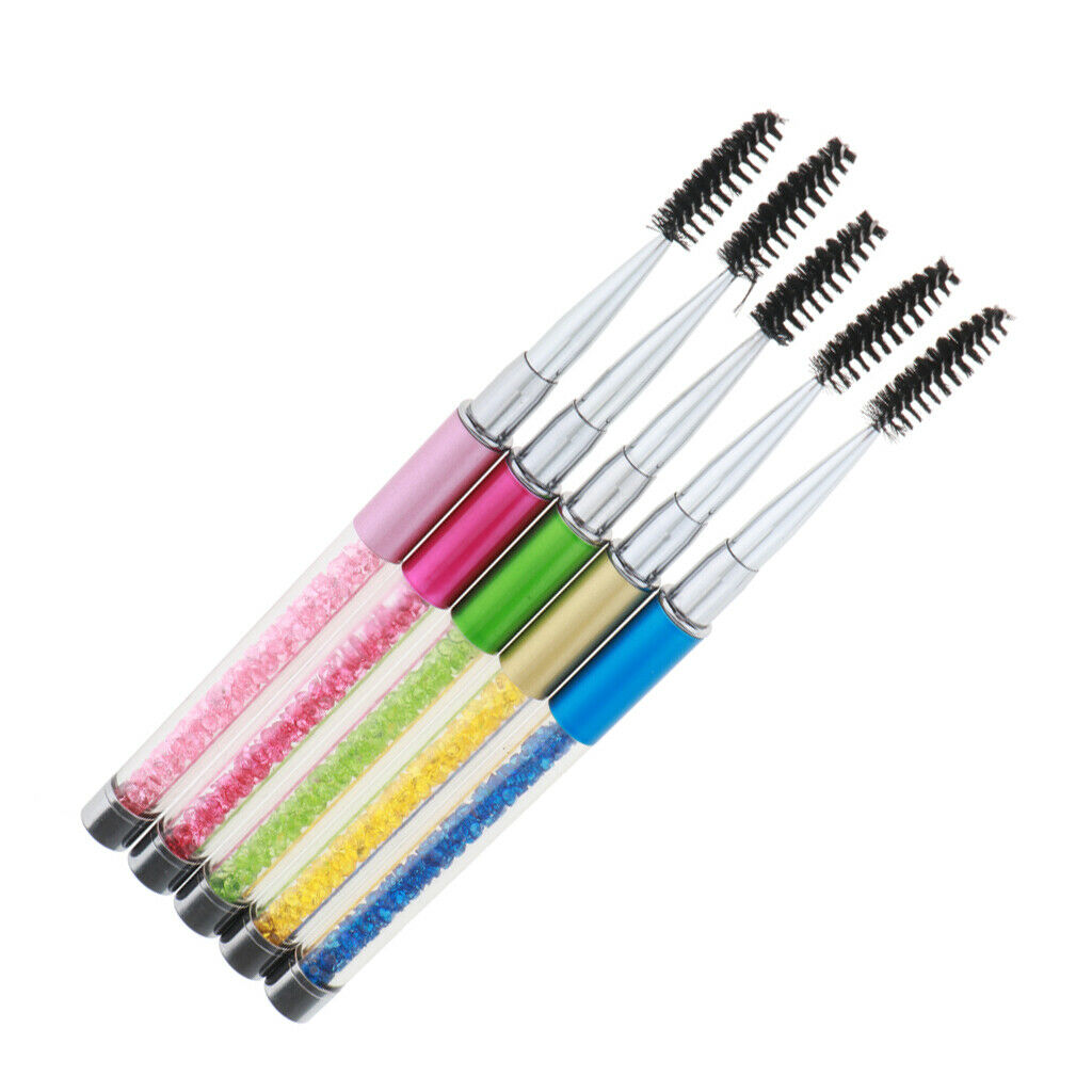 5tlg. Eyelash Brush Set Eyelash Extension Make Up Mascara Brush (Rhinestone
