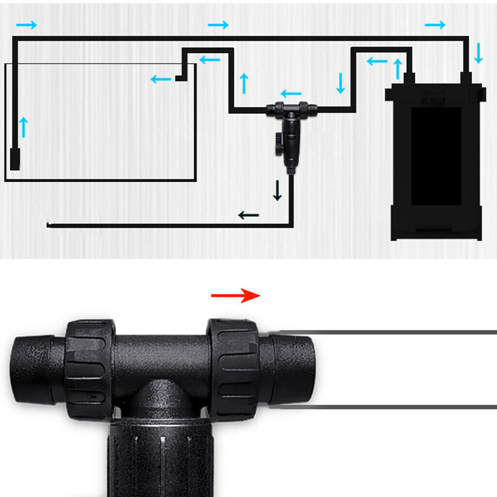 Fish Tank Water Changer Gravel Sand Cleaner for Fish Tank Black S