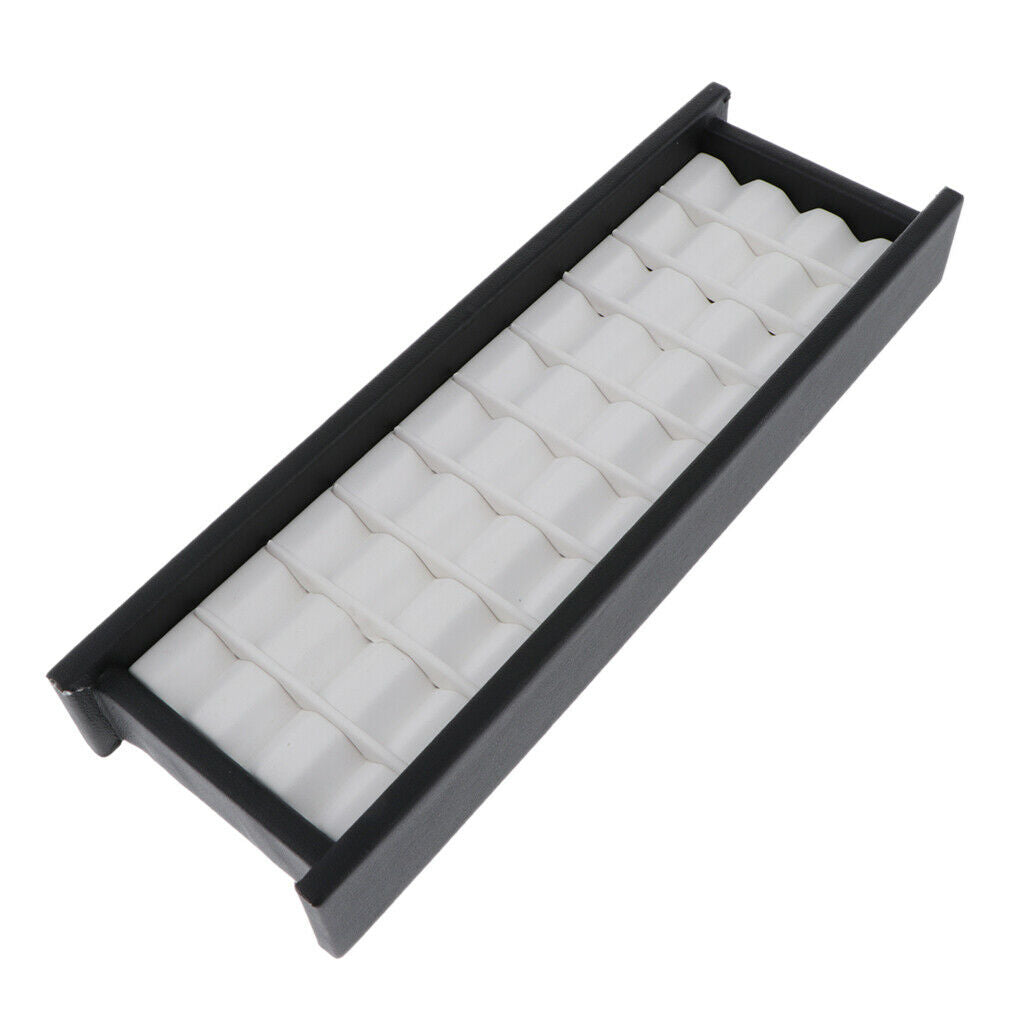 Set of 3 Magnet Diamond Display Tray Gem Box Jewelry Holder Organizer Black