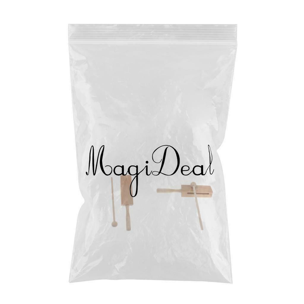 2 Set Novelty Hand Percussion Block with Mallet Christmas Birthday Gift Toys