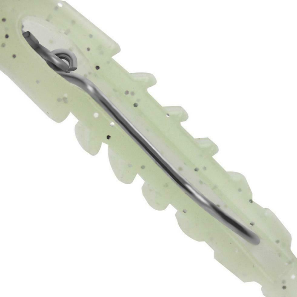 Lead Fish Head Soft Lures Set Luminous Crank Hook T-Tail Built-in Sequins