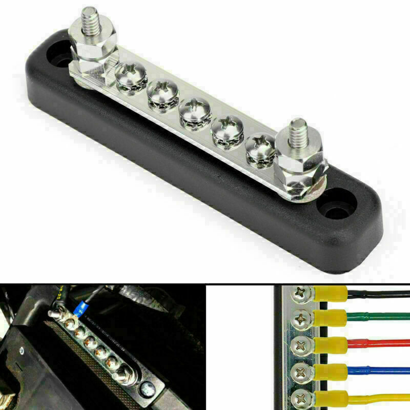 5 Point/100A Buss Bar Distribution Block Terminal Block Fit Auto Marine Vehicle
