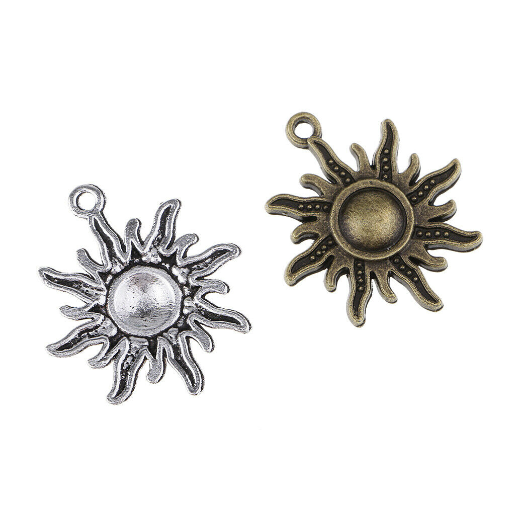 80 Pcs Hollow Out Star Moon Sun Shaped Pendants Charms DIY Jewelry Findings