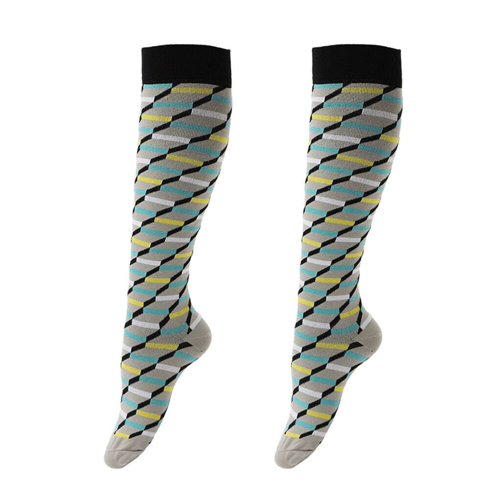 1 Pair Women Running Sports Leg Support Sleeves Compression Socks M S 03