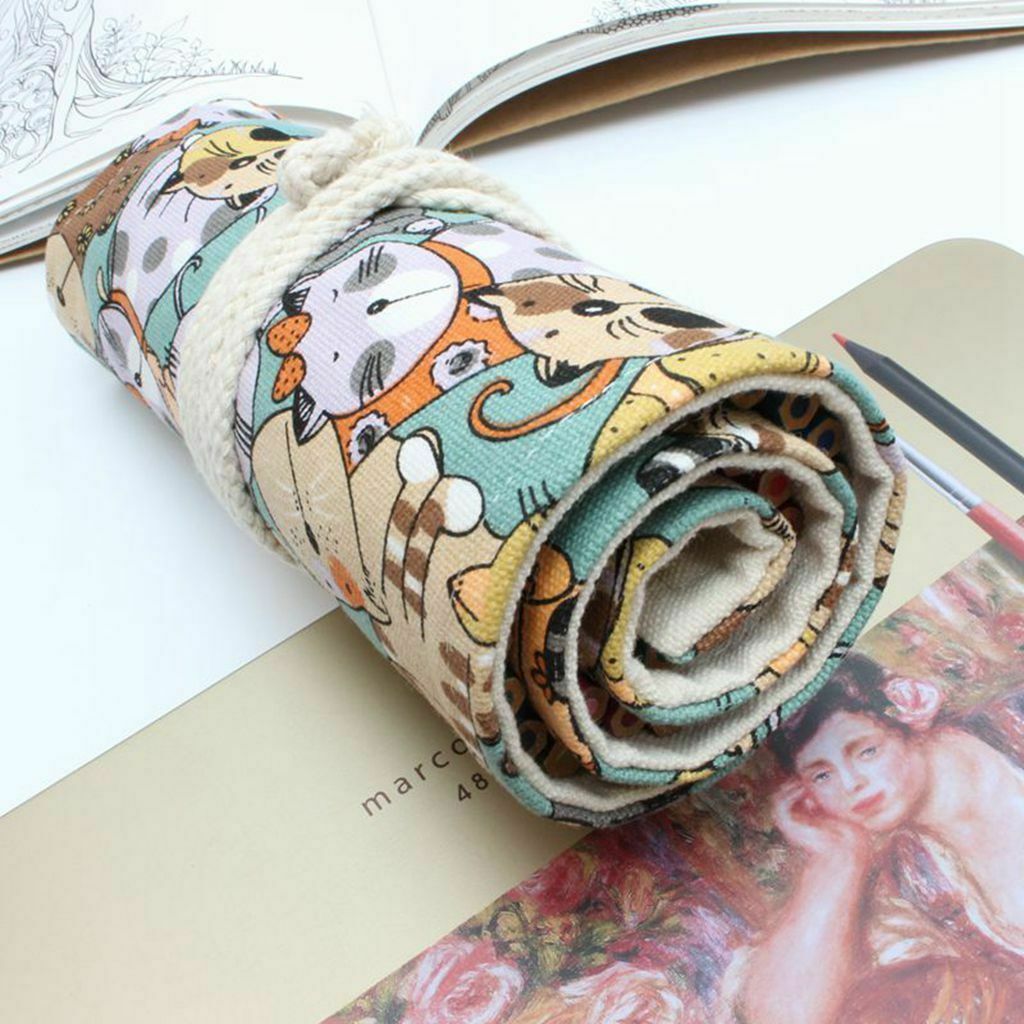Cosmetic Hanging Makeup Bag Roll Up Travel Organizer Case Brushes Bag