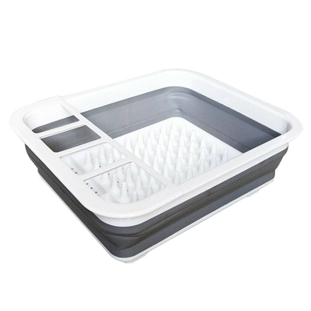 Sink Drain Basket Rack Basket Kitchen Organizer Shelf Adjustable Gray White