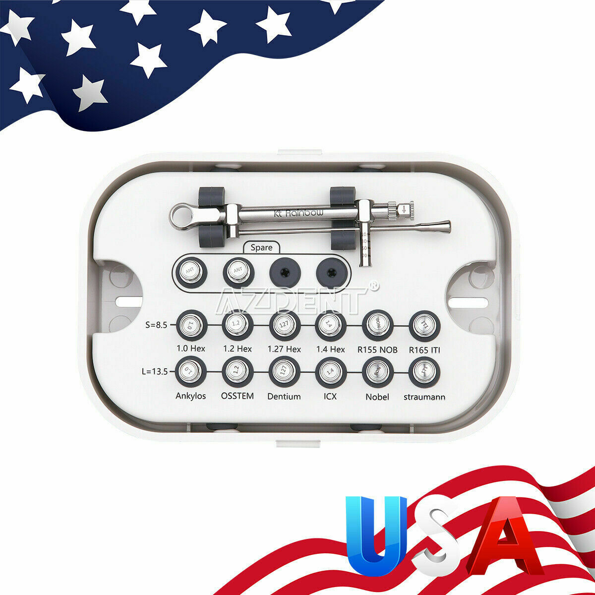 Dental 10-70NCM Implante Esfuerzo de torsión Llave inglesa Ratchet with Drivers
