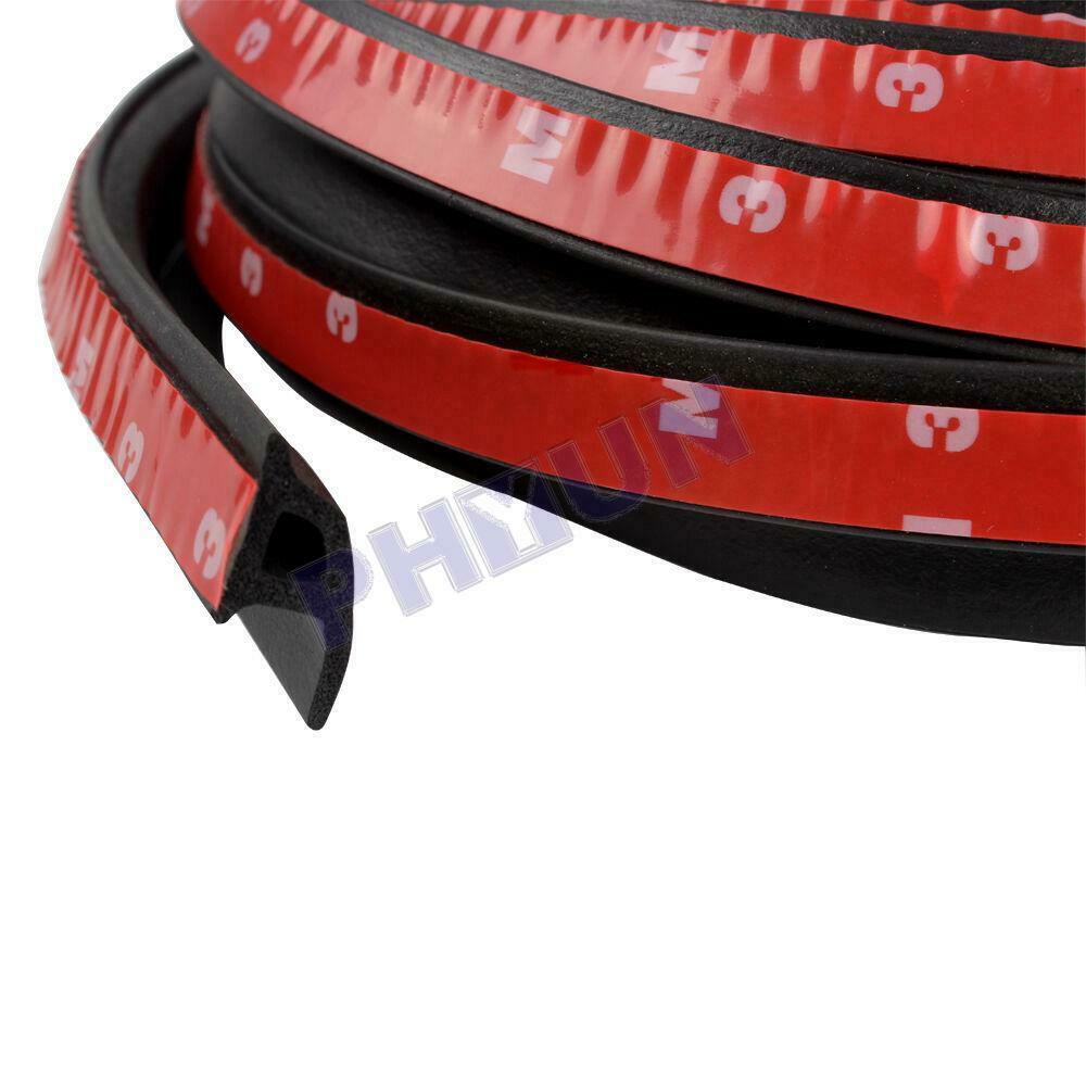 4M P-Type Rubber Weatherstrip Car Door Window Edge Noise Insulation Seal Strip