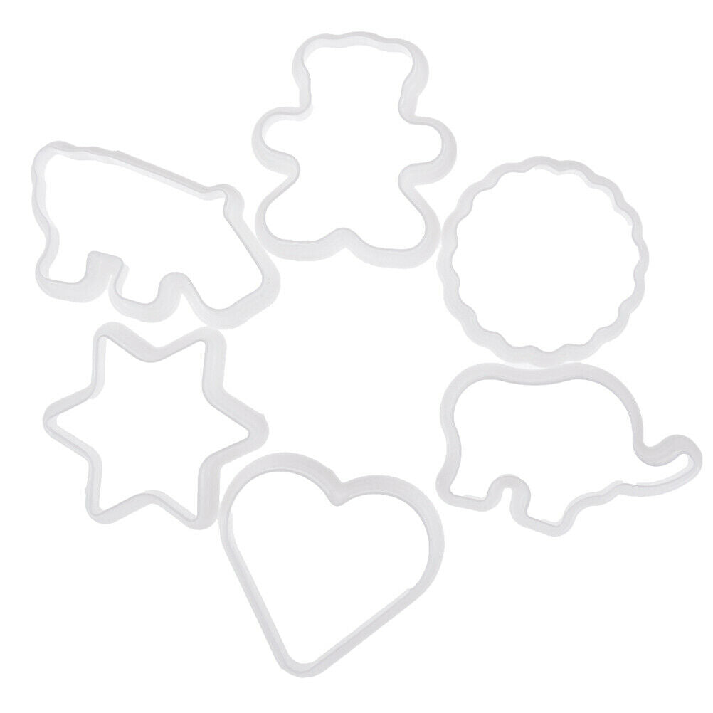 6pcs animal plastic cookie biscuit cutters pastry fondant moulds cake dec.l8