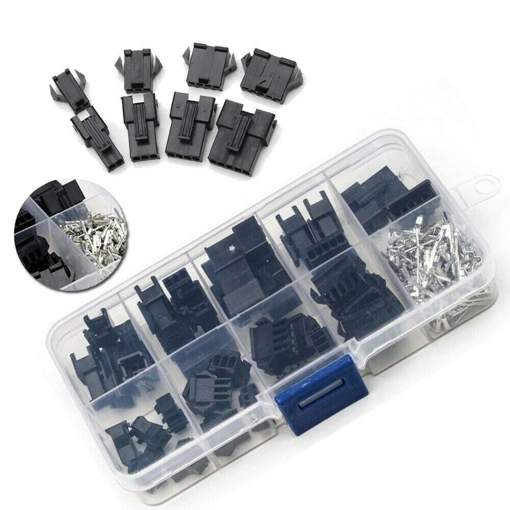 200 x /Box 2/3/4/5Pin JST-2.54mm Terminal Wire Connector Cable Plug W/ Box AU