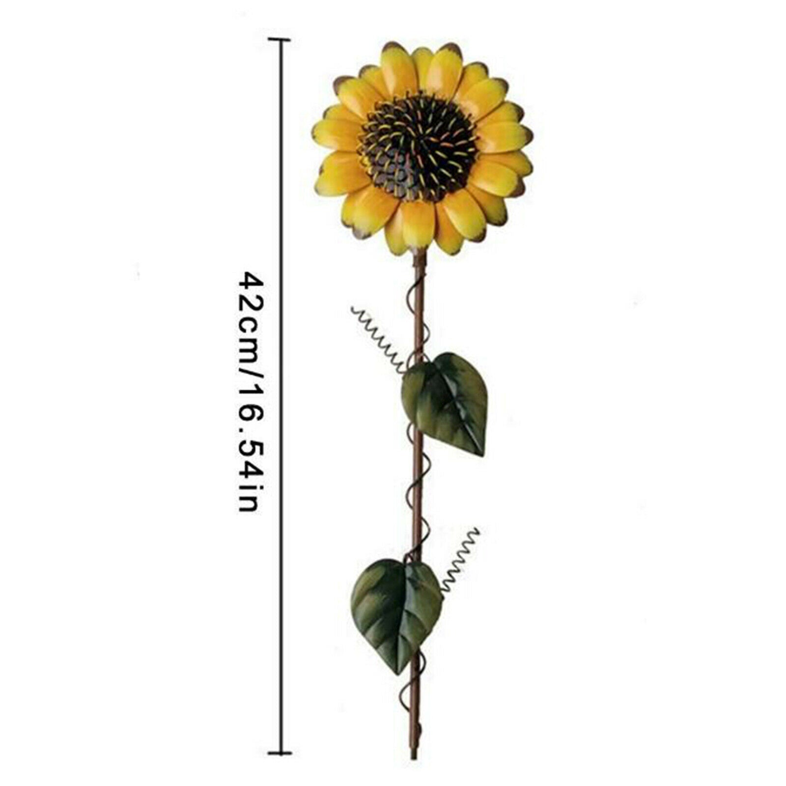 Sunflower Stake Flower Yard Stake Metal Iron Garden Decoration Ornaments Art
