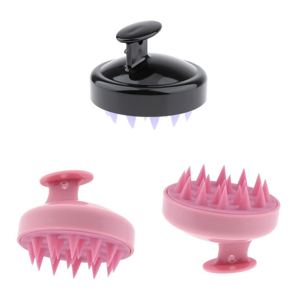 3Pcs Silicone Scalp Massage Shower Brush for Men Women Kids Relax The Head