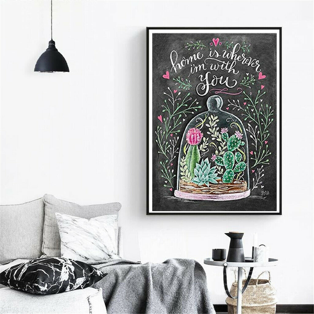 5D Diamond Painting Full Drill Embroidery Arts Home Decor Black Card